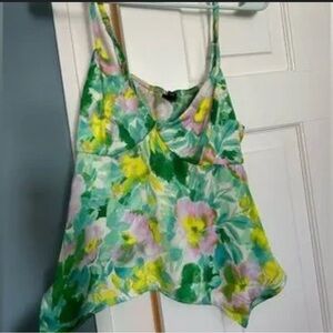 Wild Fable Floral Camisole in Green and Yellow